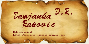 Damjanka Rapović vizit kartica